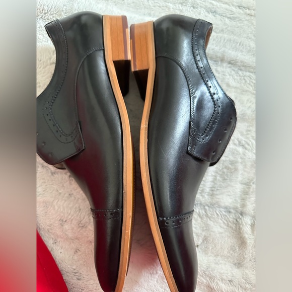 Alipasinm black  Cap-Toe Lace-up Oxford men shoes size is 13 - Picture 6 of 9